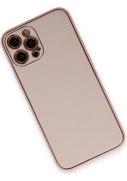 Iphone 12 Pro Kılıf Coco Deri Silikon Kapak - Pudra Nrmsa
