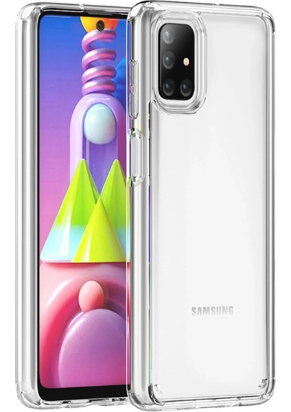 Samsung Galaxy M51 Kılıf Lüx Şeffaf Silikon Nrmsa