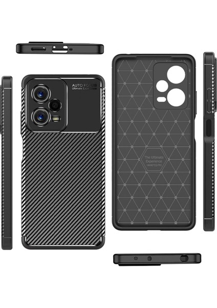Xiaomi Poco X5 5g Kılıf Auto Focus Karbon Kapak - Siyah Nrmsa