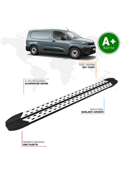 Opel Combo Panelvan Yan Basamak Uzun Şasi 2024 Model ve Sonrası Trimline