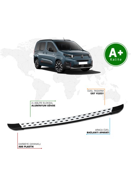 Citroen Berlingo Arka Basamak Kısa Şasi 2024 Model ve Sonrası Trimline