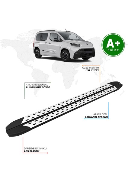 Toyota Proace City Yan Basamak Kısa Şasi 2024 Model ve Sonrası Trimline