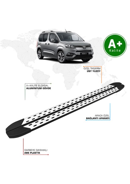 Toyota Proace City Yan Basamak Kısa Şasi 2019 Model ve Sonrası Trimline