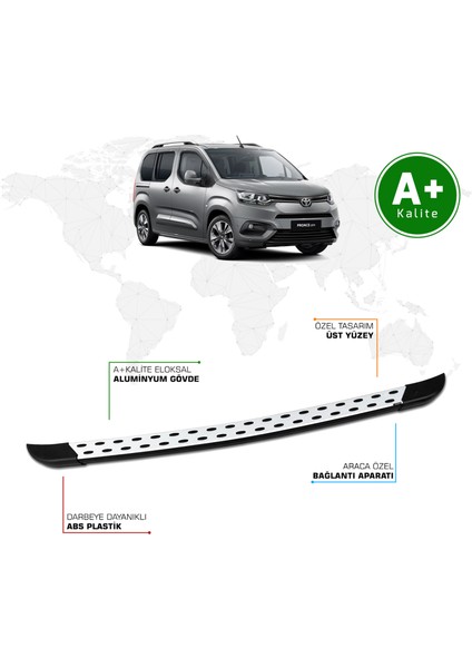 Toyota Proace City Arka Basamak Kısa Şasi 2019 Model ve Sonrası Trimline