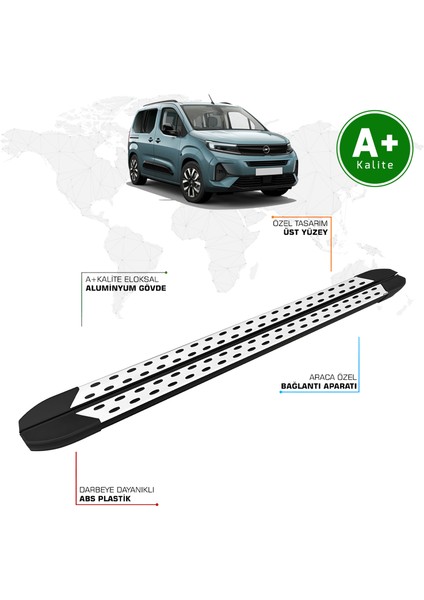 Opel Combo Yan Basamak Kısa Şasi 2024 Model ve Sonrası Trimline