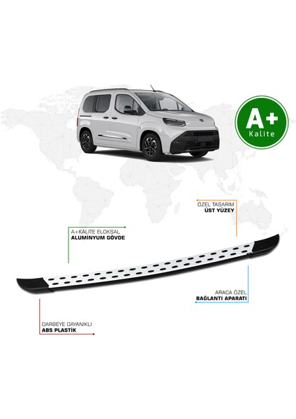 Toyota Proace City Arka Basamak Kısa Şasi 2024 Model ve Sonrası Trimline