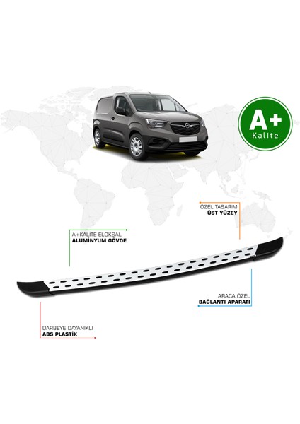 Opel Combo Panelvan Arka Basamak Uzun Şasi 2019 Model ve Sonrası Trimline