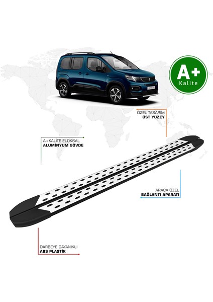 Peugeot Rifter Yan Basamak 2019 Model ve Sonrası Trimline