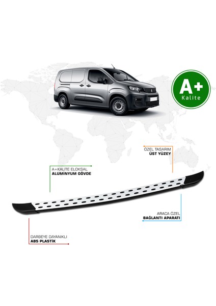 Peugeot Partner Arka Basamak Uzun Şasi 2019 Model ve Sonrası Trimline