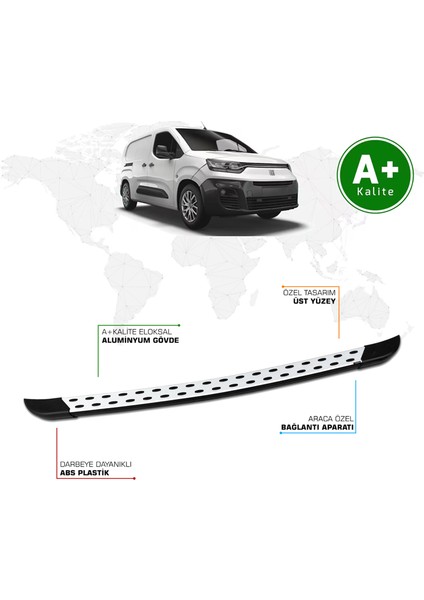 Fiat Doblo Panelvan Arka Basamak Uzun Şasi 2023 Model ve Sonrası Trimline