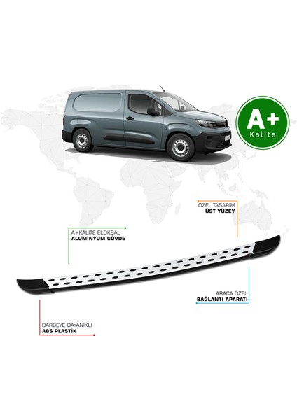 Opel Combo Panelvan Arka Basamak Uzun Şasi 2024 Model ve Sonrası Trimline