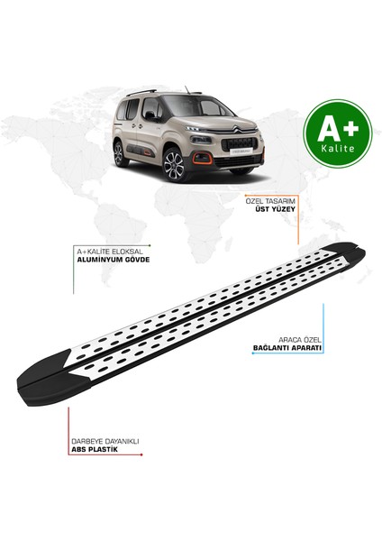 Citroen Berlingo Yan Basamak Kısa Şasi 2019 Model ve Sonrasıtrimline