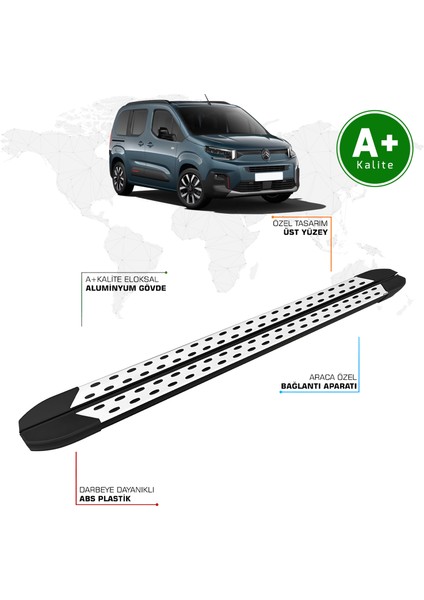 Citroen Berlingo Yan Basamak Kısa Şasi 2024 Model ve Sonrası Trimline