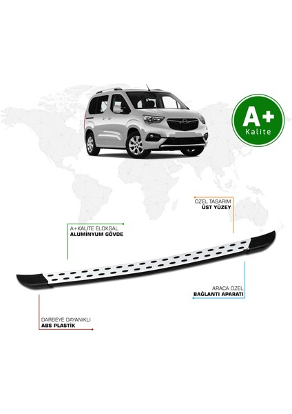 Opel Combo Arka Basamak Kısa Şasi 2019 Model ve Sonrası Trimline