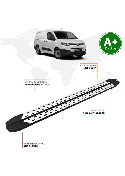 Toyota Proace City Panelvan Yan Basamak Uzun Şasi 2019 Model ve Sonrası Trimline