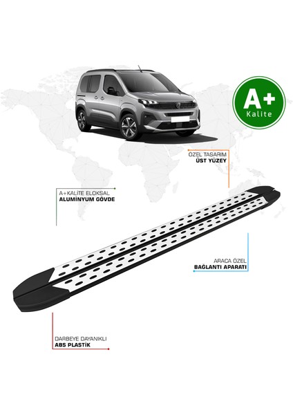 Peugeot Rifter Yan Basamak 2024 Model ve Sonrası Trimline