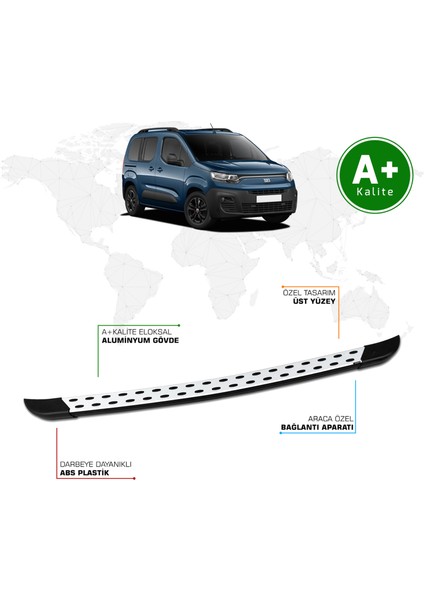Fiat Doblo Arka Basamak Kısa Şasi 2023 Model ve Sonrası Trimline
