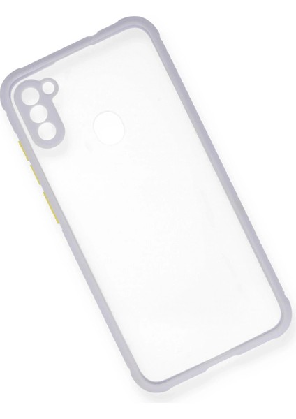 Samsung Galaxy A11 Kılıf Miami Şeffaf Silikon - Lila Nrmsa