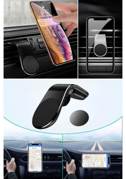 Havalanndırma Izgarasına Takılabilen Mandallı Mıknatıslı Oto Araç Içi Manyetik Telefon Tutucu indirimleri