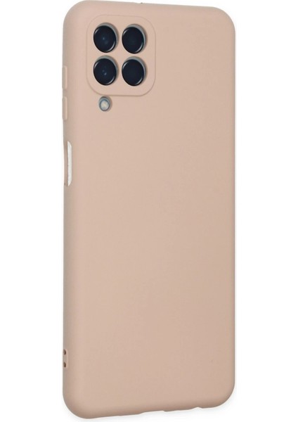 Samsung Galaxy M33 Kılıf Nano Içi Kadife Silikon - Pudra Nrmsa