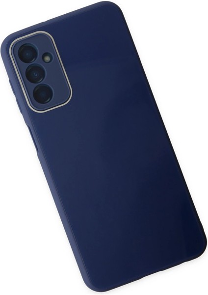 Samsung Galaxy M23 Kılıf Glass Kapak - Lacivert Nrmsa