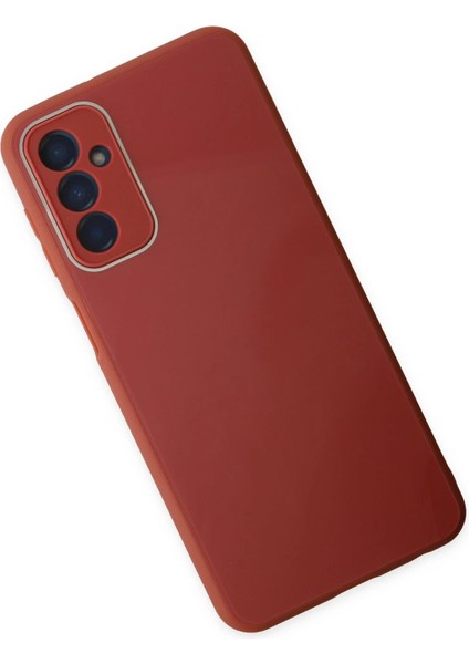 Samsung Galaxy M23 Kılıf Glass Kapak - Bordo Nrmsa