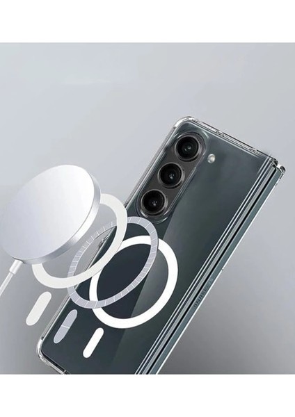 Samsung Galaxy Z Fold 6 Kılıf Magneticsafe Şeffaf Silikon - Şeffaf Nrmsa