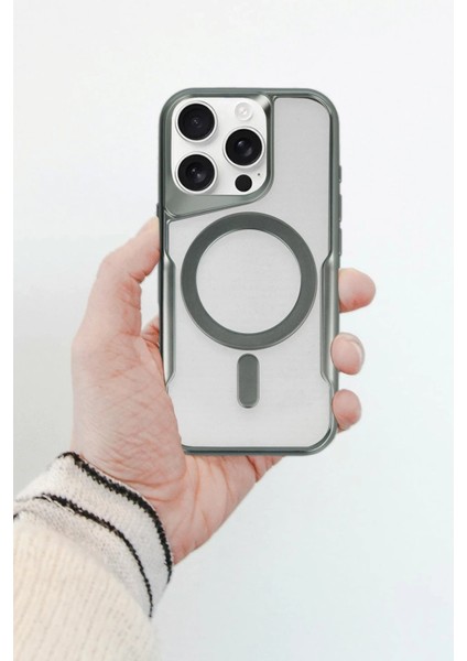 Apple iPhone 11 Kılıf Boyi Magsafe Silikon Kapak - Çöl Titanyum Nrmsa