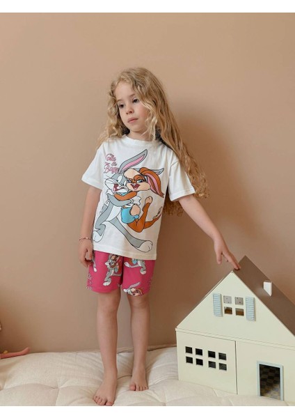 Yigit Butik Baskılı Şortlu Kız Çocuk Takım modelleri
