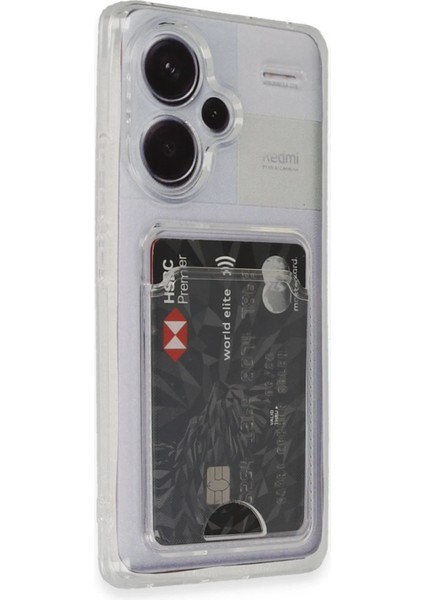 Xiaomi Redmi Note 13 Pro Plus Kılıf Kart Şeffaf Silikon - Şeffaf Nrmsa