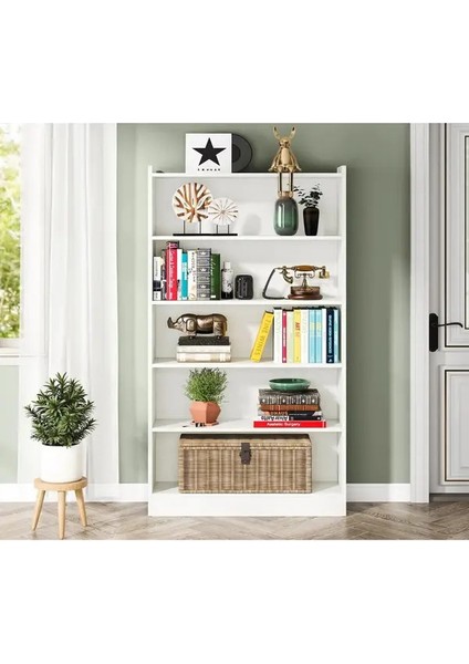 Bookishnook Mdf White Kitaplık