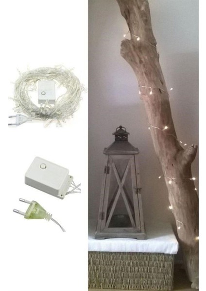 100 Ledli 8 Fonksiyonlu 10 Metre LED Aydınlatma Dekor Lambası (Beyaz) modelleri