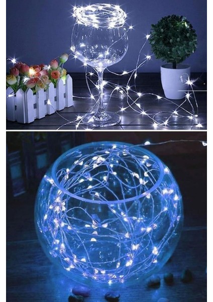 Pilli 5 Metre Dekoratif Peri LED Beyaz Aydınlatma Süsleme Lambası fiyatları