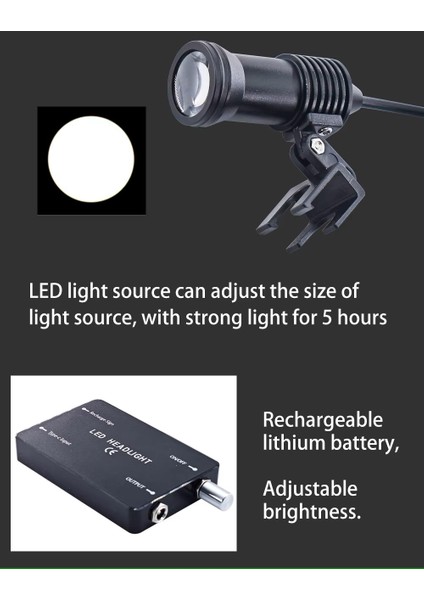 3.5x Büyüteçli LED Işıklı Tıbbi Cerrahi Binoküler Loupes Mavi Renk Gözlük fiyatları