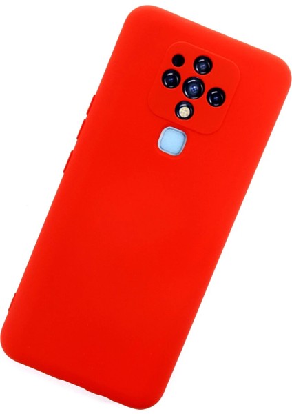 Tecno Camon 16 Kılıf Nano Içi Kadife Silikon - Kırmızı Nrmsa