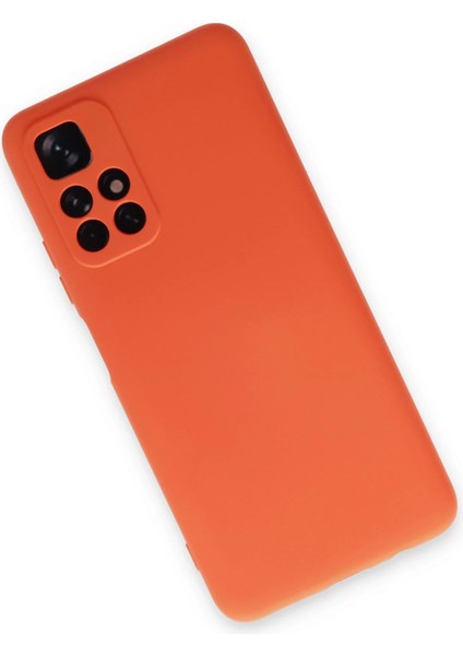 Xiaomi Redmi Note 11T Kılıf Nano Içi Kadife Silikon - Turuncu Nrmsa