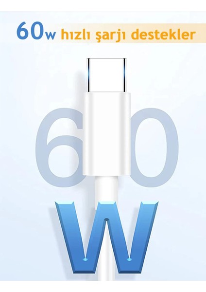 Huawei Xiaomi Samsung Uyumlu 60 W Hızlı Çift Taraflı Şarj Kablosu Type-C fiyatları