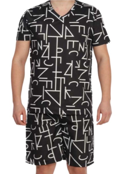 6427 Erkek Desenllı Deniz Yaz Takımı