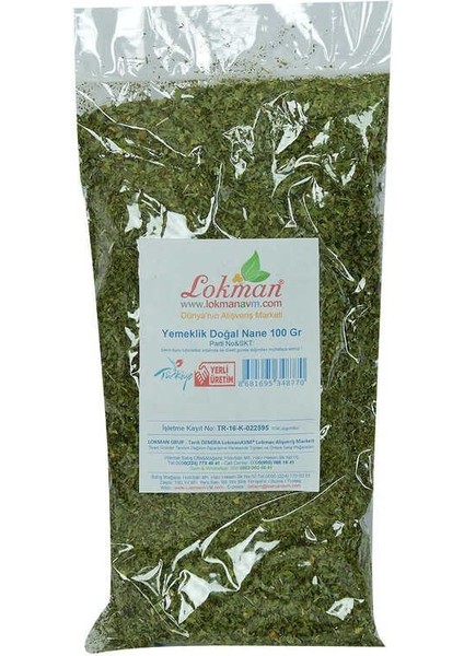 Nane Doğal Yemeklik 100 gr Paket