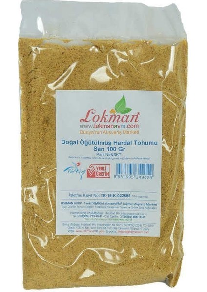 Hardal Tohumu Öğütülmüş Doğal Sarı 100 gr Paket