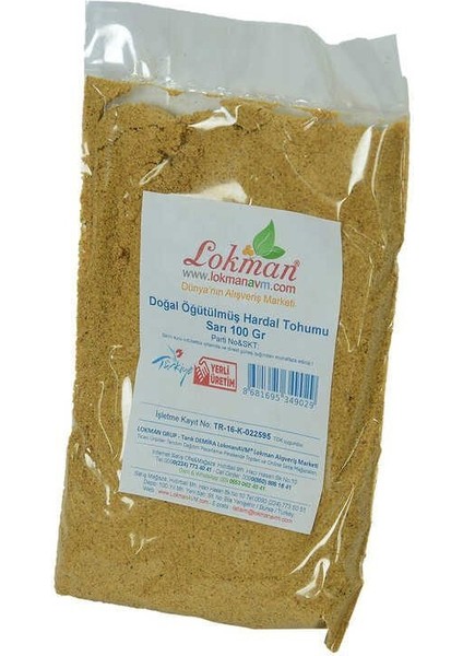 Hardal Tohumu Öğütülmüş Doğal Sarı 100 gr Paket