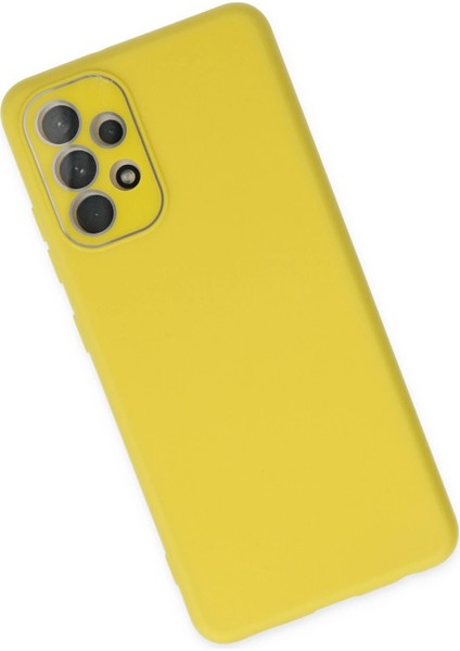 Samsung Galaxy A33 5g Kılıf Lansman Glass Kapak - Sarı Nrmsa