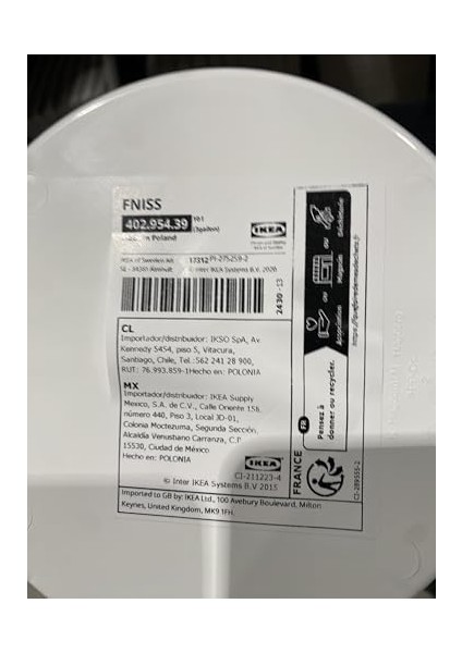 Fniss Çöp Kutusu 10 Litre, Beyaz, Çöp Kovası