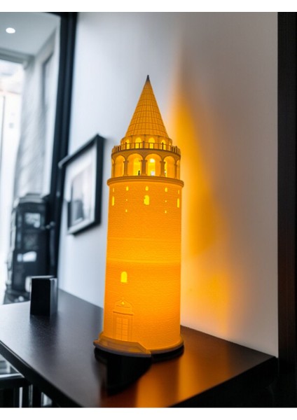 Galata Kulesi Tealight Mum Aydınlatmalı Dekoratif Obje Ev ve Ofis Dekoru