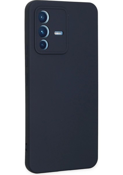 Vivo V23 5g Kılıf Nano Içi Kadife Silikon - Lacivert Nrmsa