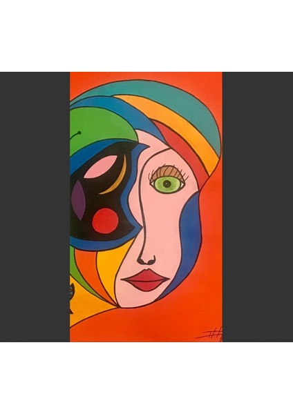 Ruh Eşleri Tuval Üzerine Akrilik 60X80CM Art Ispanya Eser Tablo
