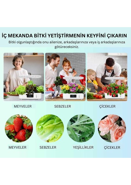 Iç Mekan Ledli Hidroponik Hobi Seti Beyaz Renk modelleri