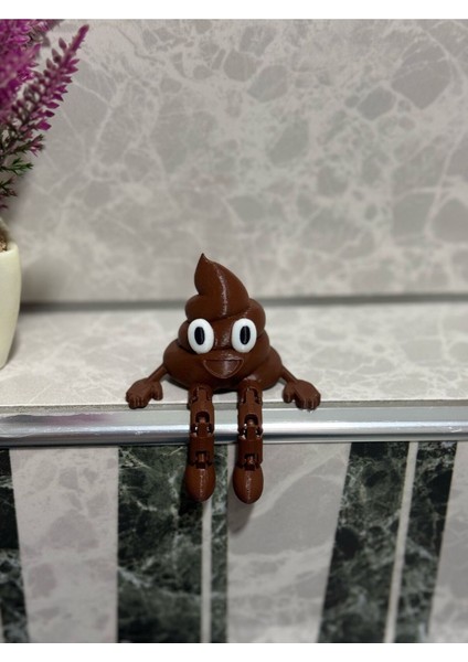 Kaka Emojisi Eğlenceli Banyo Dekoratif Figür Seti modelleri