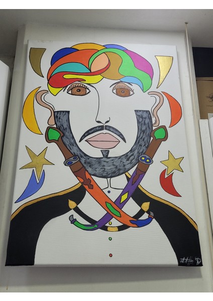Tuval Üzerine Akrilik Art Ispanya Eser Tablo 72X49CM 1 Adet