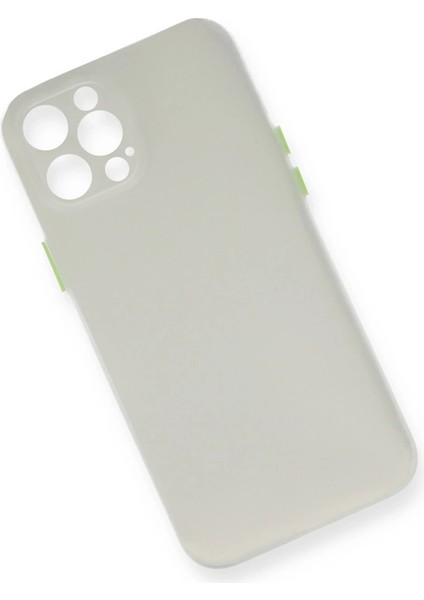Iphone 12 Pro Max Kılıf Pp Ultra İnce Kapak - Beyaz Nrmsa